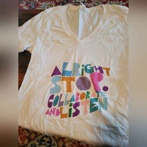 Vanilla ice stop collaborate and listen t shirt womens